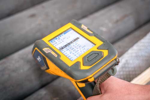 Inconel 783 round bar PMI test